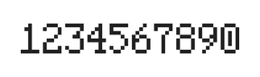 5×8数字点阵字体 ddN58AB0688