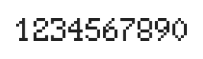 5×8数字点阵字体 ddN58AB0690