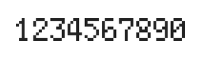 5×8数字点阵字体 ddN58AB0692