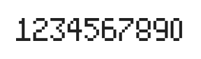 5×8数字点阵字体 ddN58AB0693