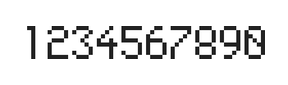 5×8数字点阵字体 ddN58AB0694