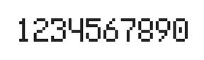 5×8数字点阵字体 ddN58AB0701