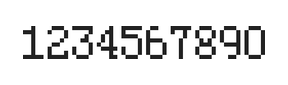 5×8数字点阵字体 ddN58AB0702