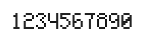 5×8数字点阵字体 ddN58AB0706