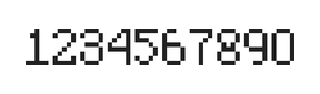 5×8数字点阵字体 ddN58AB0711