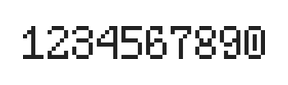 5×8数字点阵字体 ddN58AB0718