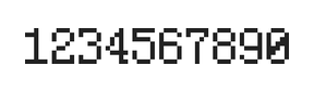 5×8数字点阵字体 ddN58AB0721