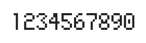 5×8数字点阵字体 ddN58AB0724
