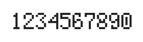 5×8数字点阵字体 ddN58AB0727