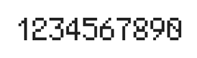5×8数字点阵字体 ddN58AB0729