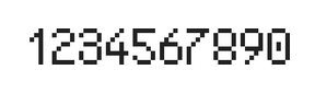 5×8数字点阵字体 ddN58AB0731
