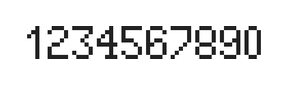 5×8数字点阵字体 ddN58AB0732