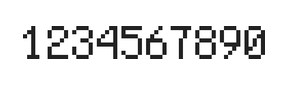 5×8数字点阵字体 ddN58AB0736
