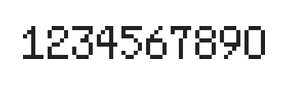 5×8数字点阵字体 ddN58AB0740