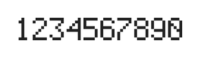 5×8数字点阵字体 ddN58AB0742