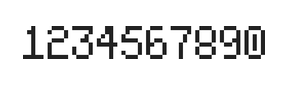 5×8数字点阵字体 ddN58AB0749