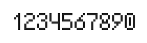 5×8数字点阵字体 ddN58AB0752