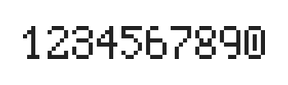 5×8数字点阵字体 ddN58AB0754
