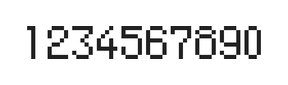 5×8数字点阵字体 ddN58AB0759