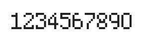 5×8数字点阵字体 ddN58AB0762