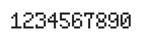 5×8数字点阵字体 ddN58AB0766