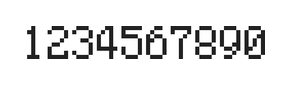 5×8数字点阵字体 ddN58AB0767