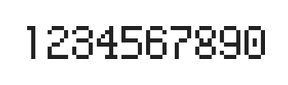 5×8数字点阵字体 ddN58AB0769