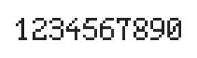 5×8数字点阵字体 ddN58AB0775
