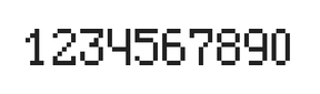 5×8数字点阵字体 ddN58AB0778