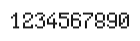 5×8数字点阵字体 ddN58AB0779
