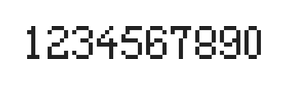5×8数字点阵字体 ddN58AB0782