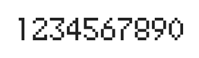 5×8数字点阵字体 ddN58AB0783
