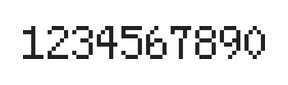 5×8数字点阵字体 ddN58AB0784