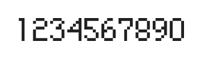 5×8数字点阵字体 ddN58AB0785