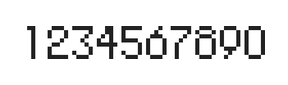 5×8数字点阵字体 ddN58AB0786