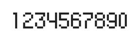5×8数字点阵字体 ddN58AB0788