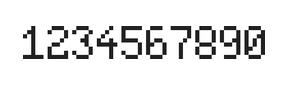5×8数字点阵字体 ddN58AB0791
