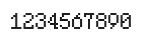 5×8数字点阵字体 ddN58AB0794