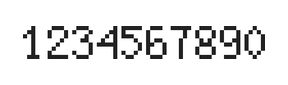 5×8数字点阵字体 ddN58AB0797