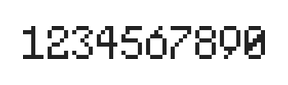 5×8数字点阵字体 ddN58AB0799
