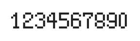 5×8数字点阵字体 ddN58AB0800