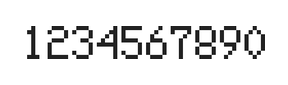 5×8数字点阵字体 ddN58AB0801