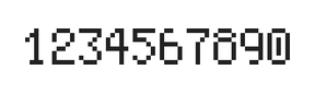 5×8数字点阵字体 ddN58AB0806