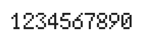 5×8数字点阵字体 ddN58AB0812