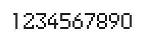 5×8数字点阵字体 ddN58AB0814