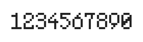 5×8数字点阵字体 ddN58AB0815