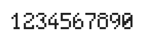 5×8数字点阵字体 ddN58AB0819