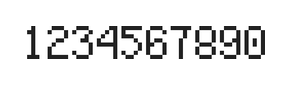 5×8数字点阵字体 ddN58AB0820