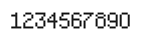 5×8数字点阵字体 ddN58AB0825