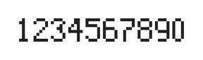 5×8数字点阵字体 ddN58AB0826